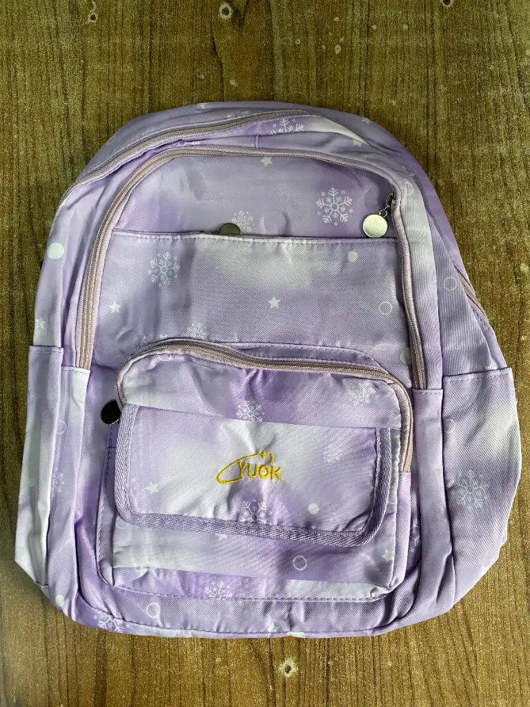 YUOK Purple Winter Wonderland Casual Backpack